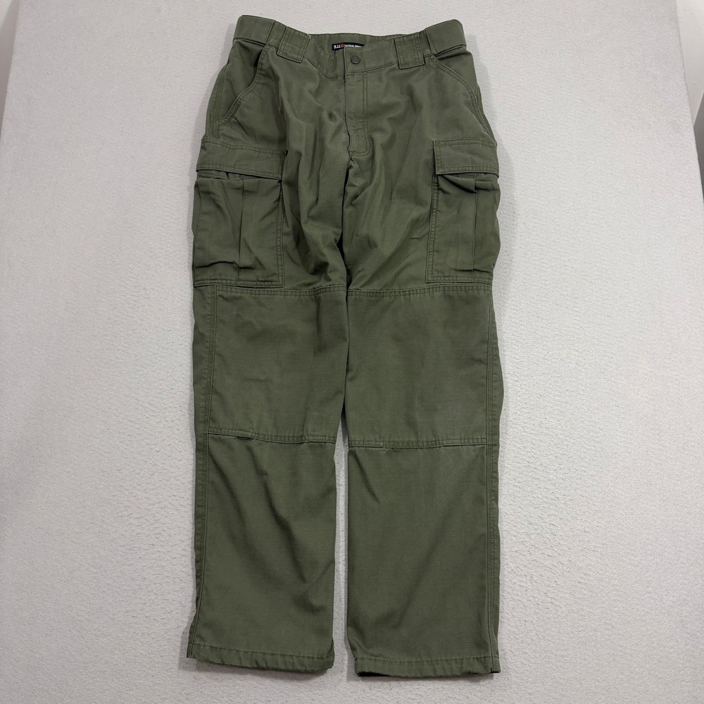 5.11 Tactical Series Pants Men's Large Green TDU Cargo Ripstop Tactical Workwear